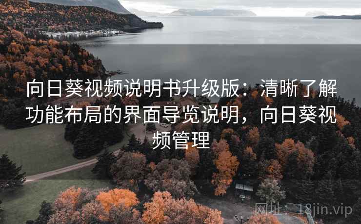 向日葵视频说明书升级版：清晰了解功能布局的界面导览说明，向日葵视频管理