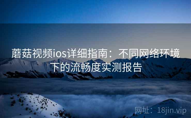 蘑菇视频ios详细指南：不同网络环境下的流畅度实测报告