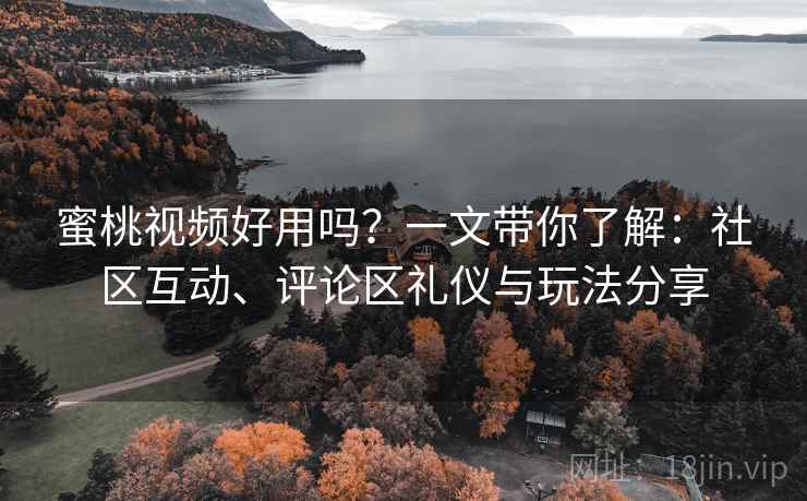 蜜桃视频好用吗？一文带你了解：社区互动、评论区礼仪与玩法分享