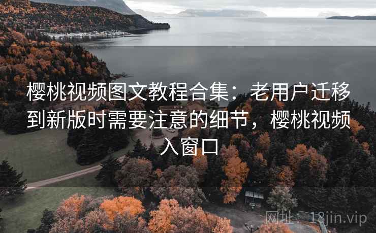 樱桃视频图文教程合集：老用户迁移到新版时需要注意的细节，樱桃视频入窗口