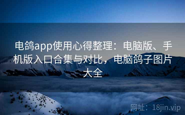 电鸽app使用心得整理：电脑版、手机版入口合集与对比，电脑鸽子图片大全