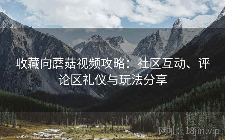 收藏向蘑菇视频攻略：社区互动、评论区礼仪与玩法分享